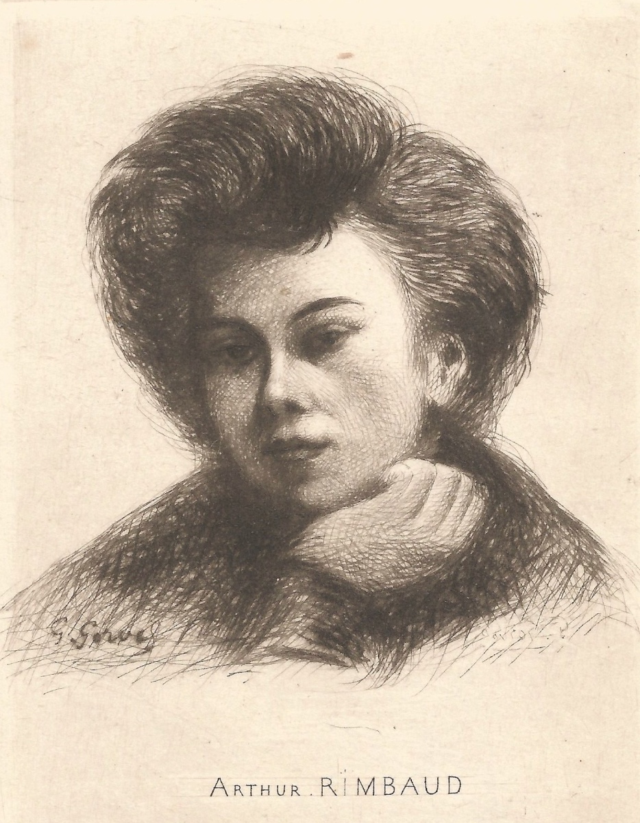 Arthur Rimbaud - Portrait Engraved By Georges Gorvel.