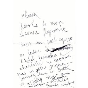 Serge GAINSBOURG -  Lettre autographe signée