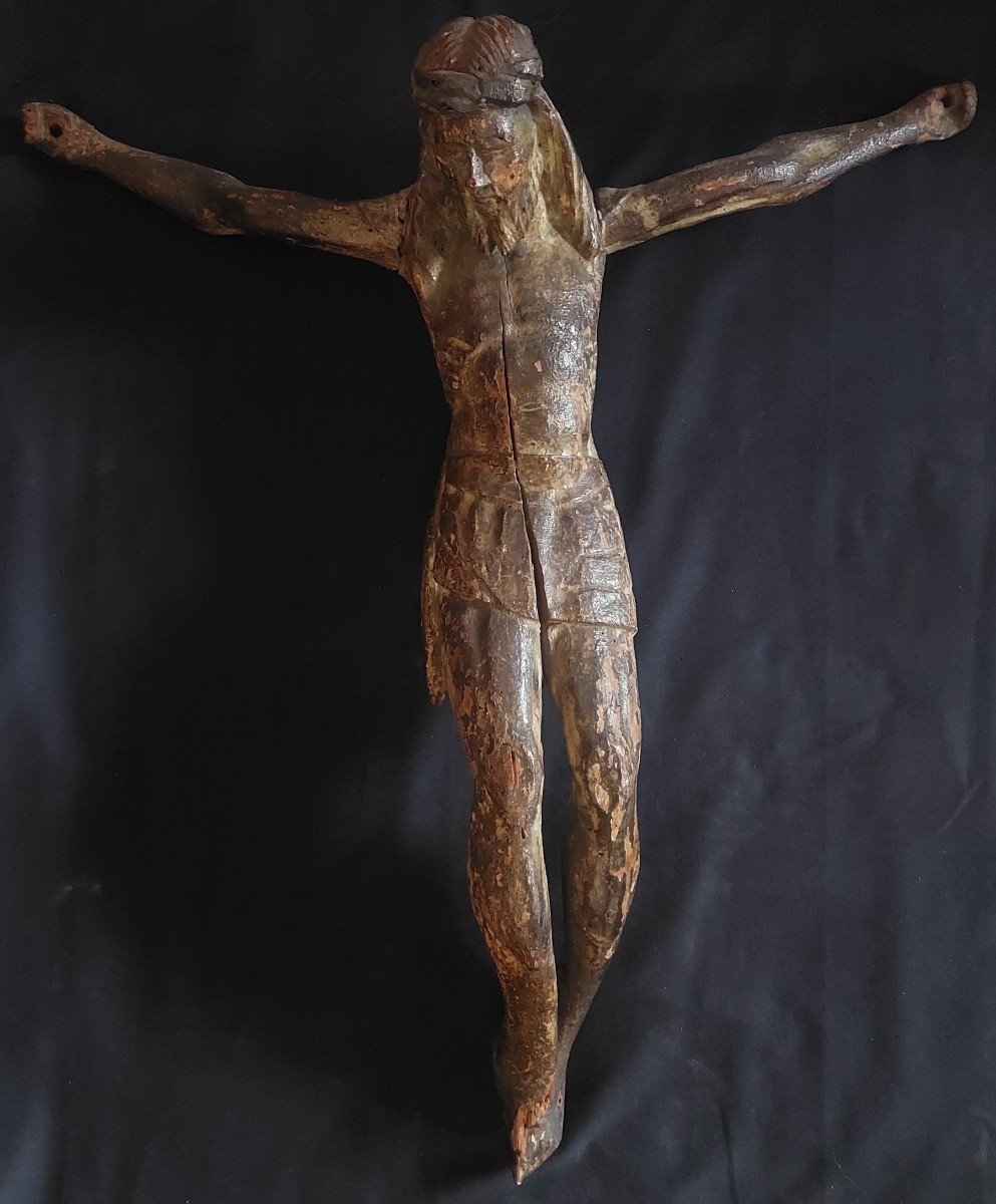 Christ en croix bois France XVe Siècle