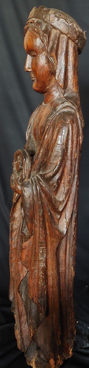 Statue De Sainte Catherine d'Alexandrie Fin XVIIe Siècle Espagne (catalogne)-photo-4