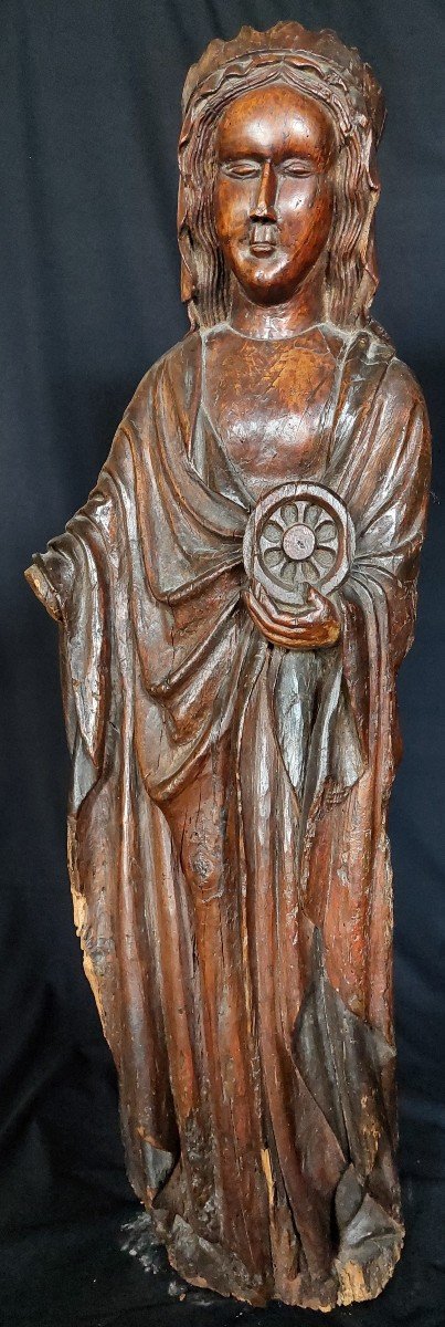 Statue Of Saint Catherine Of Alexandria Late 17th Century Spain (catalonia)-photo-1