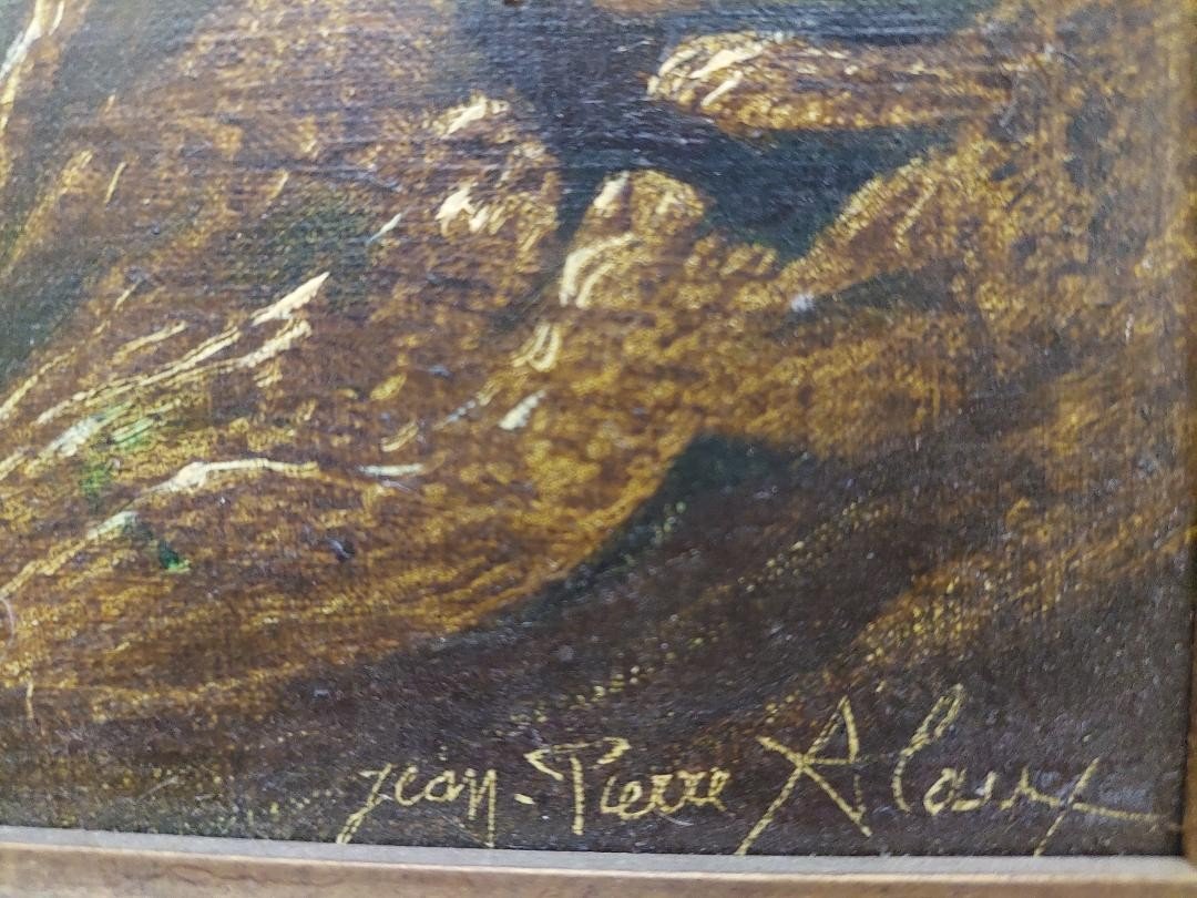 Danae huile sur toile symboliste sujet mythologique par Jean Pierre Alaux-photo-4