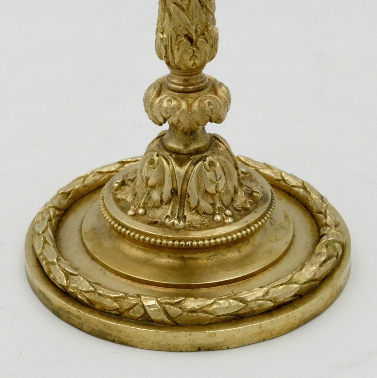 Lampe En Bronze Doré, Napoléon III, Seconde Moitié Du XIXe Siècle.-photo-2