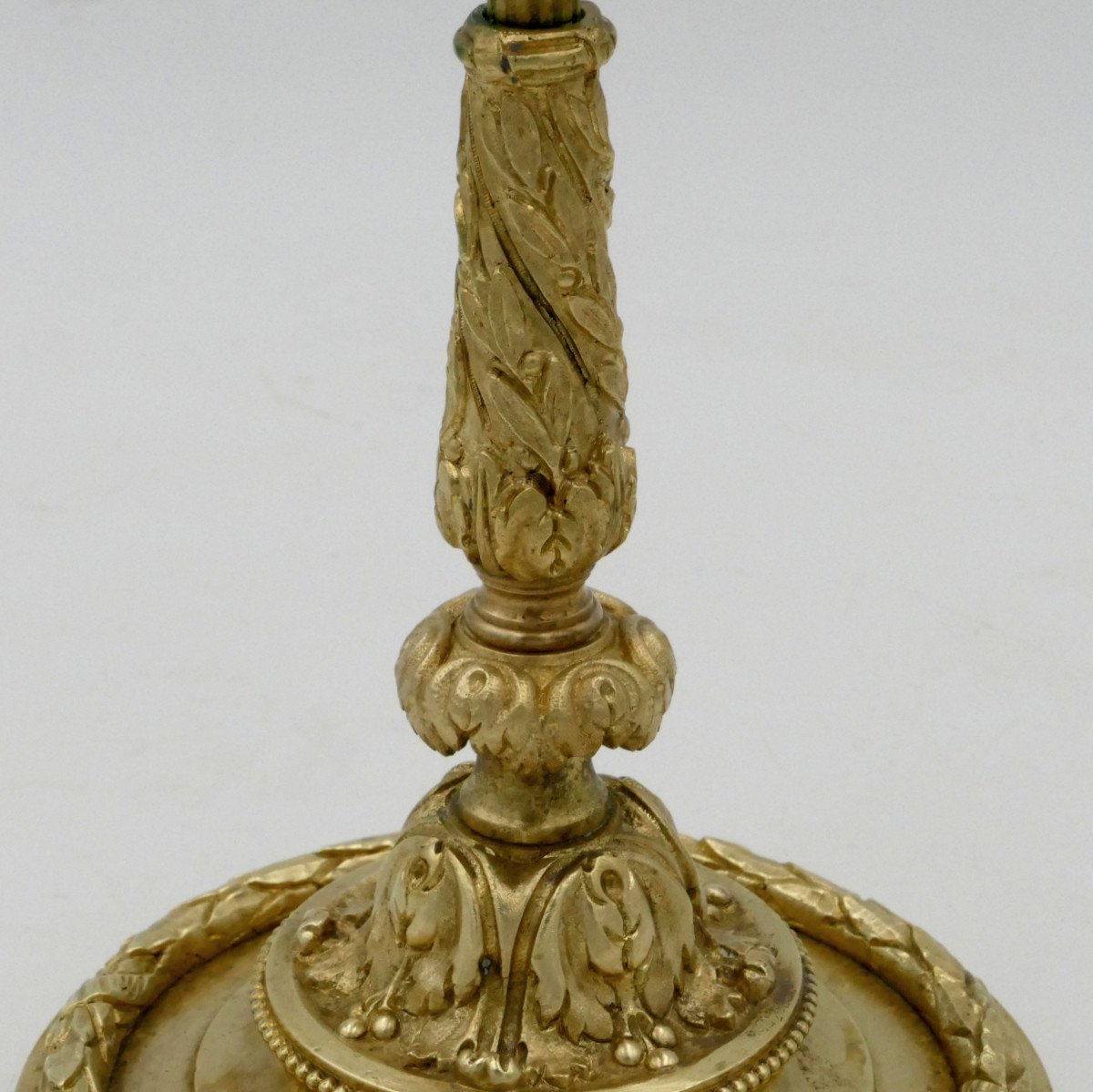 Lampe En Bronze Doré, Napoléon III, Seconde Moitié Du XIXe Siècle.-photo-3