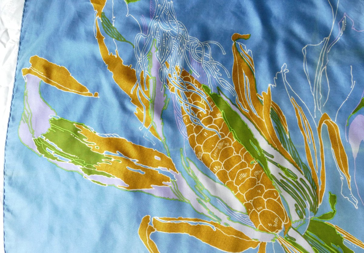 Foulard Carré Christian Dior, épis De Maïs, Pochette d'Origine.-photo-1