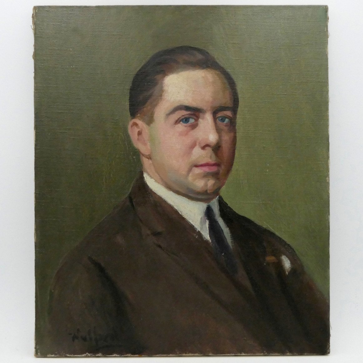 Max Wulfart (1876-1955) Portrait Of A Man, Oil On Canvas, 1940 / 1950.
