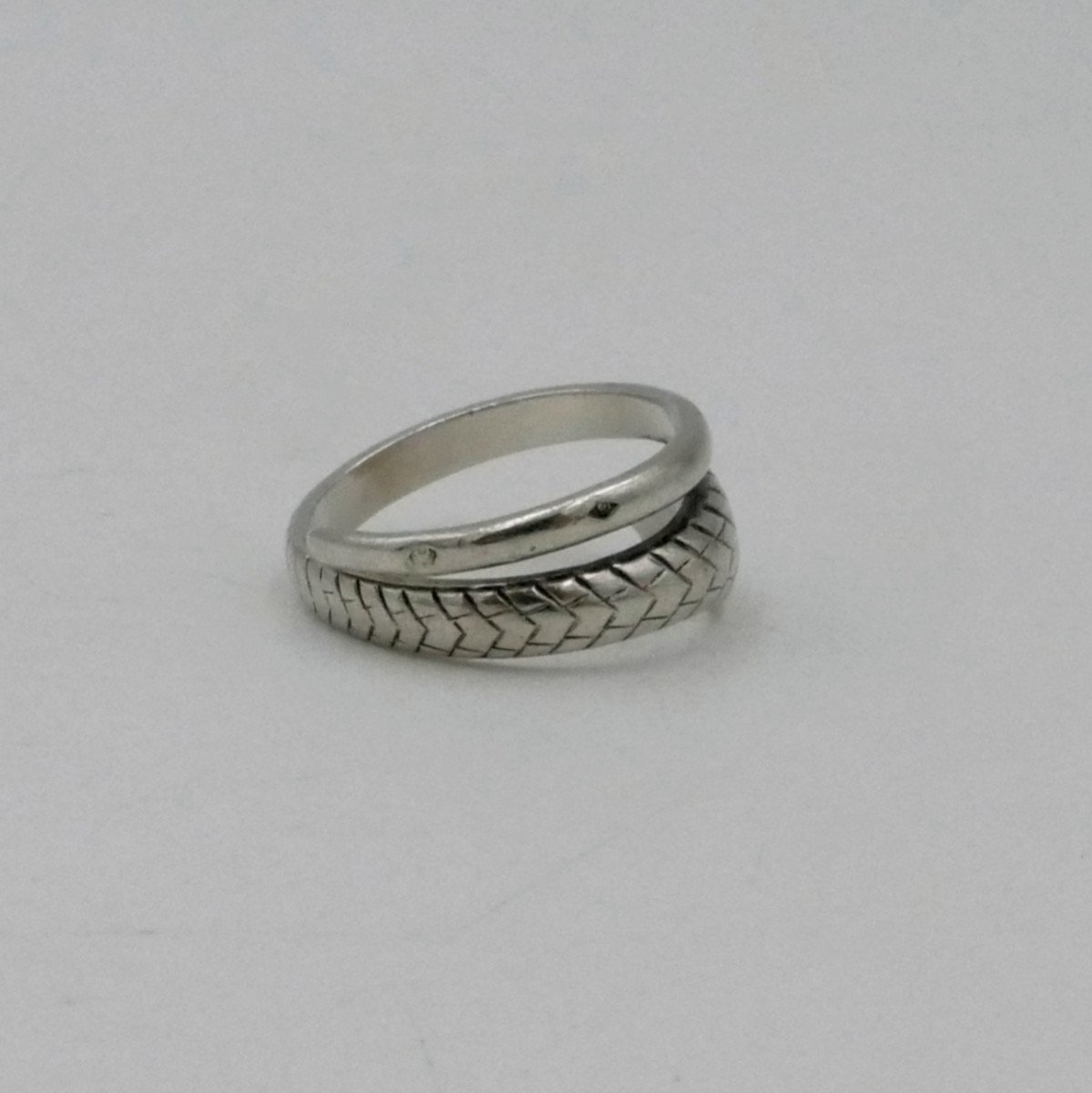 Sterling Silver Ring, Snake, Adjustable Finger Size, 20th Century.-photo-1