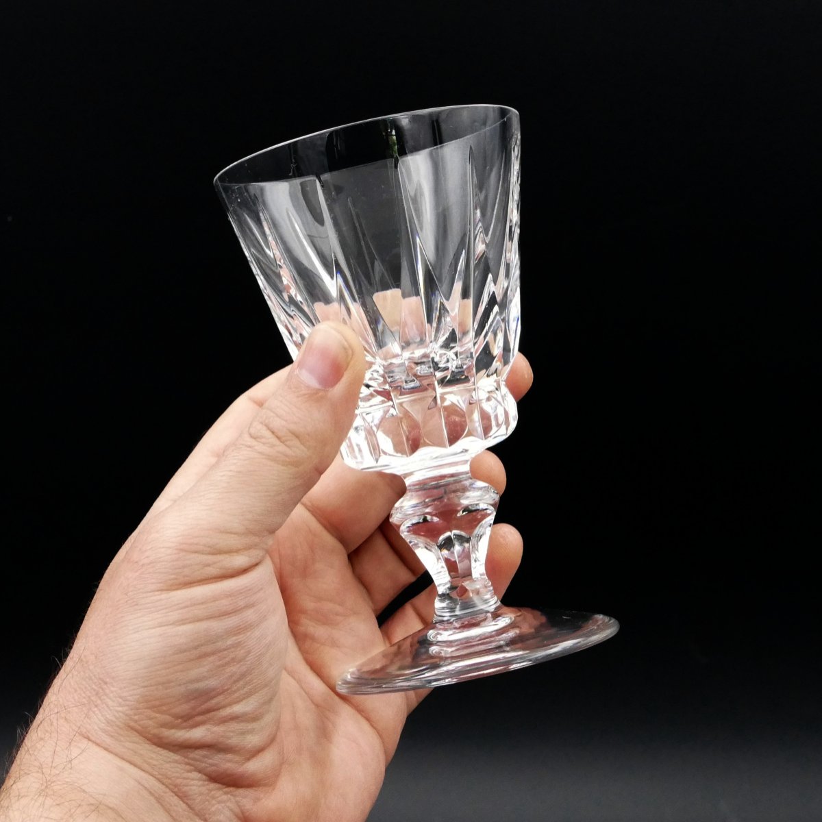 Saint Louis, Modèle Guernesey, 3 Verres à Eau En Cristal, XXe Siècle.-photo-4