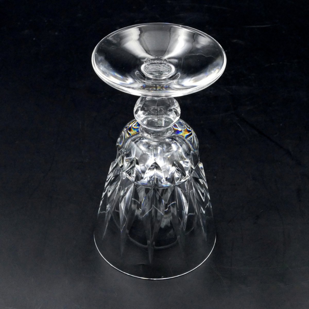 Saint Louis, Modèle Guernesey, 5 Verres à Vin Blanc En Cristal, XXe Siècle.-photo-4