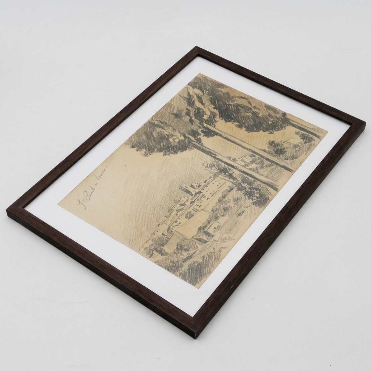« Saint-Paul-de-Vence », Dessin Au Graphite, Alex Jorio. -photo-4