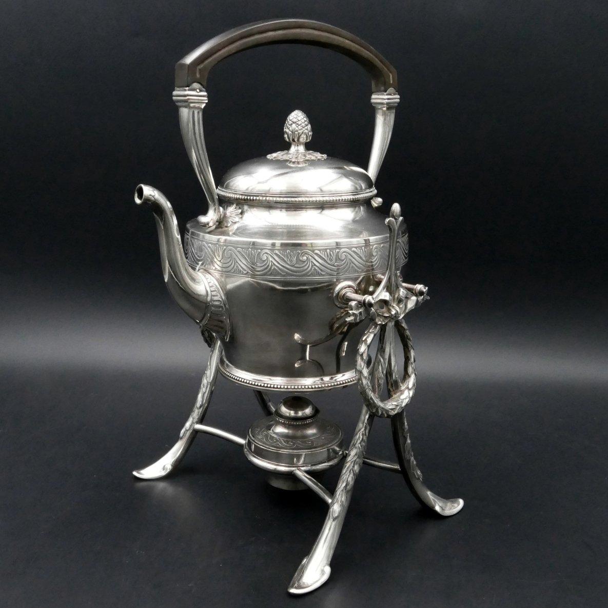Christofle, Art Deco Period Samovar In Silver-plated Metal, 20th Century.-photo-2