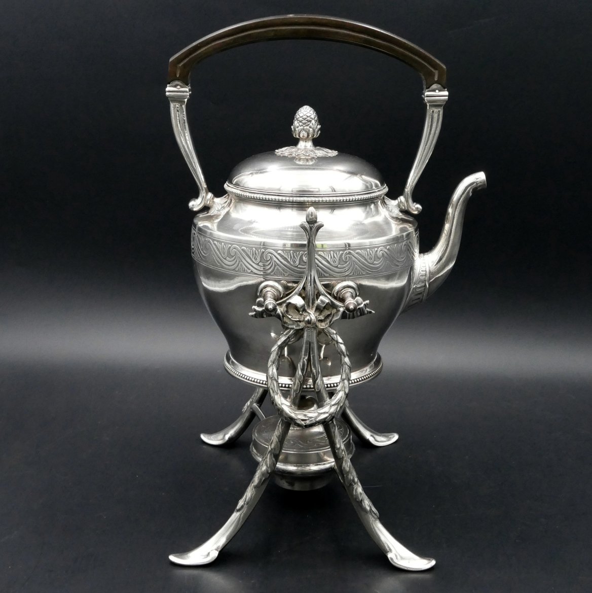 Christofle, Art Deco Period Samovar In Silver-plated Metal, 20th Century.-photo-4