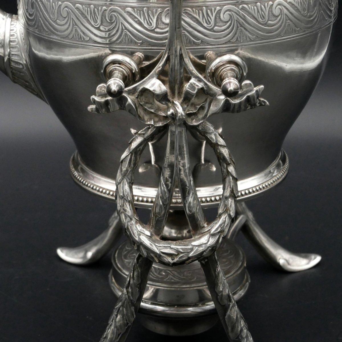 Christofle, Art Deco Period Samovar In Silver-plated Metal, 20th Century.-photo-3