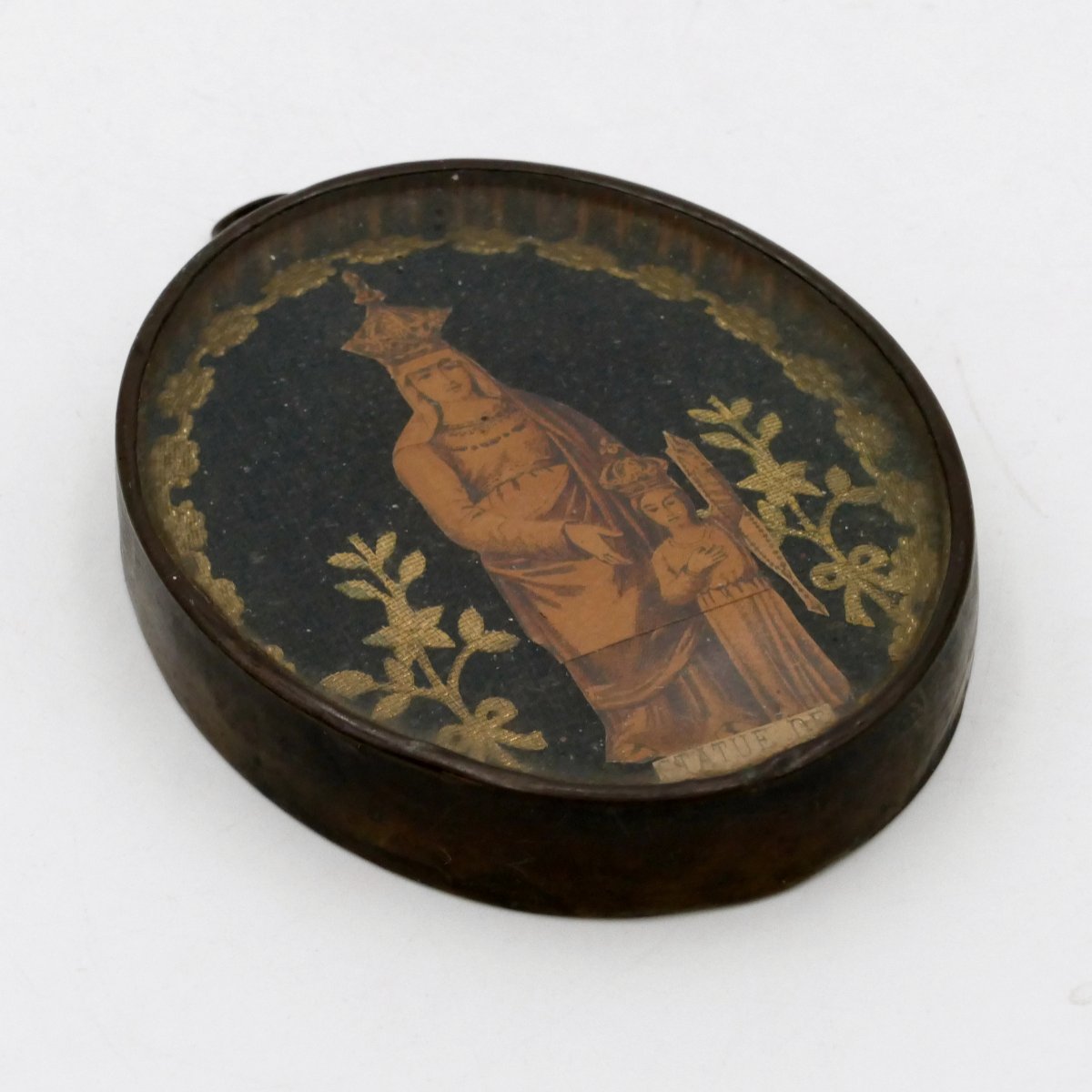 Small Medallion, “saint Anne Of Auray”, Late 19th Century.-photo-2