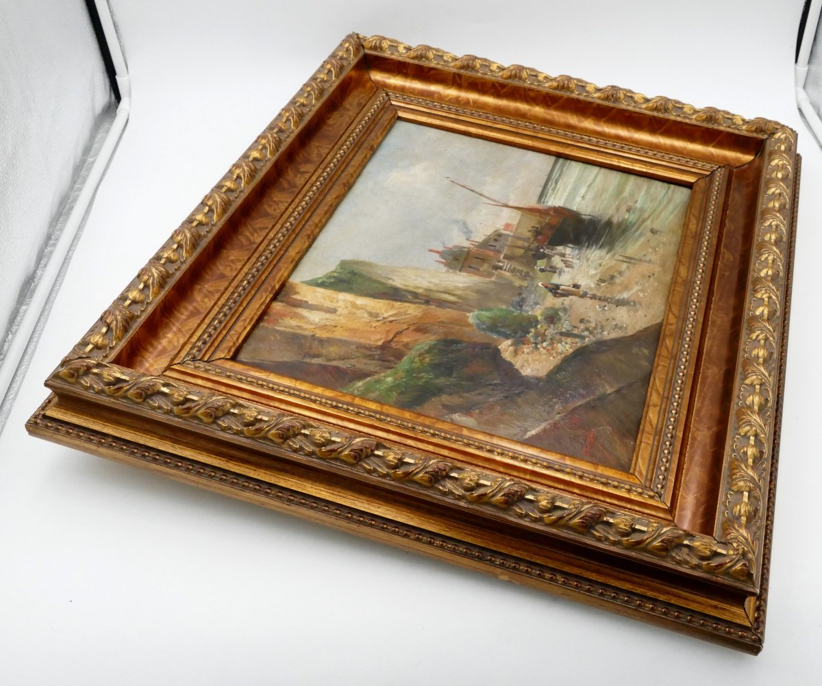 "small Port In Brittany". Oil On Canvas Signed Verner, Early 20th Century.-photo-3