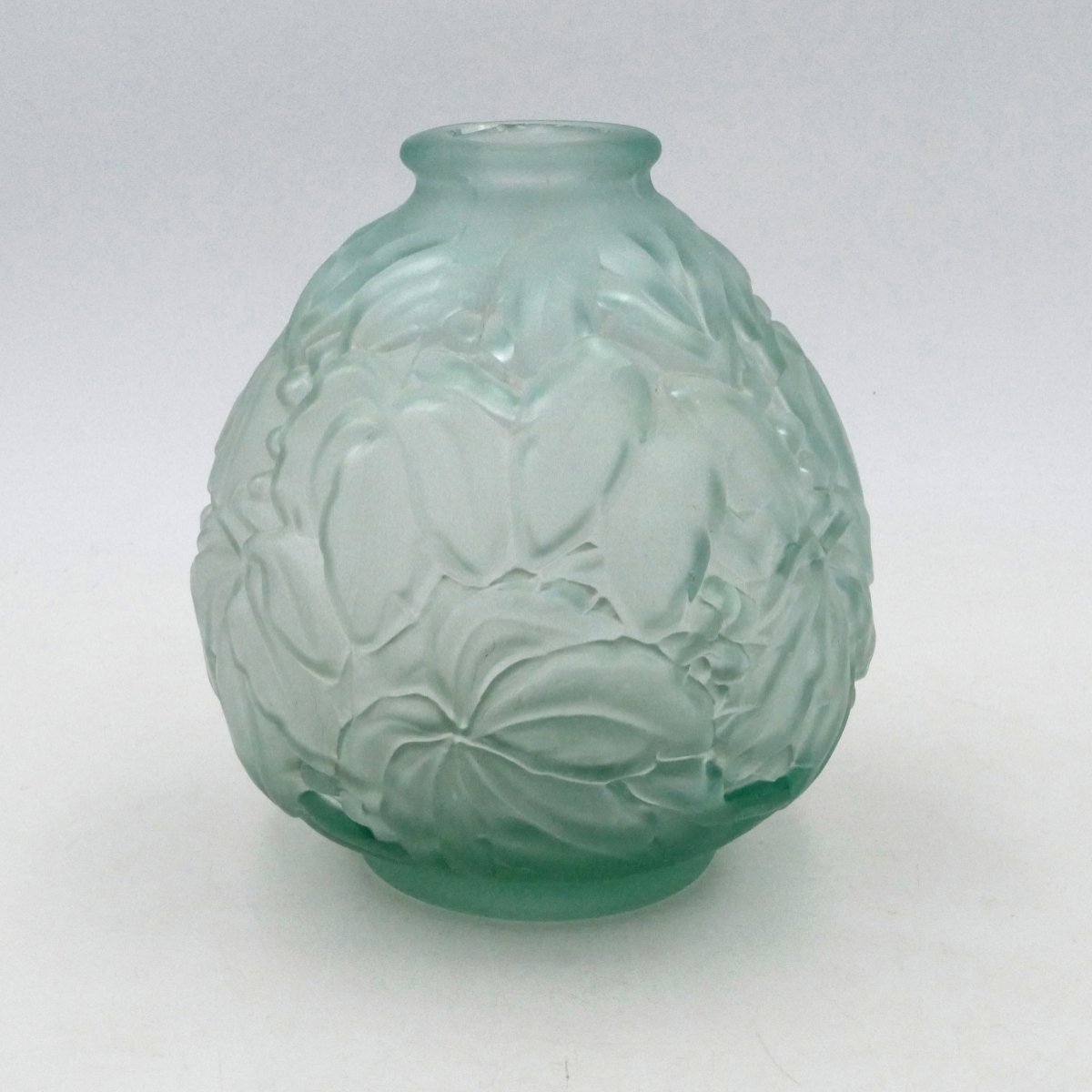 Carrillo, vase boule, modèle fleurs d'Orient, Art Déco. -photo-4