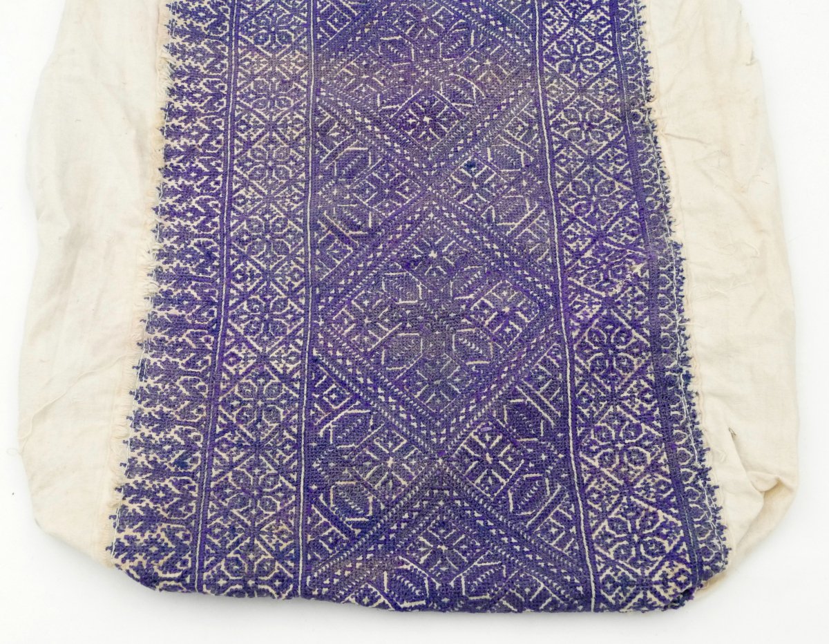 [rare] Fez Stitch Embroidery, Cushion Cover, Morocco 1900 – 1920.-photo-3