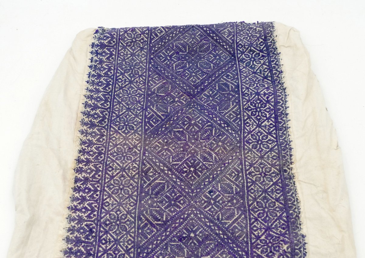 [rare] Fez Stitch Embroidery, Cushion Cover, Morocco 1900 – 1920.-photo-1