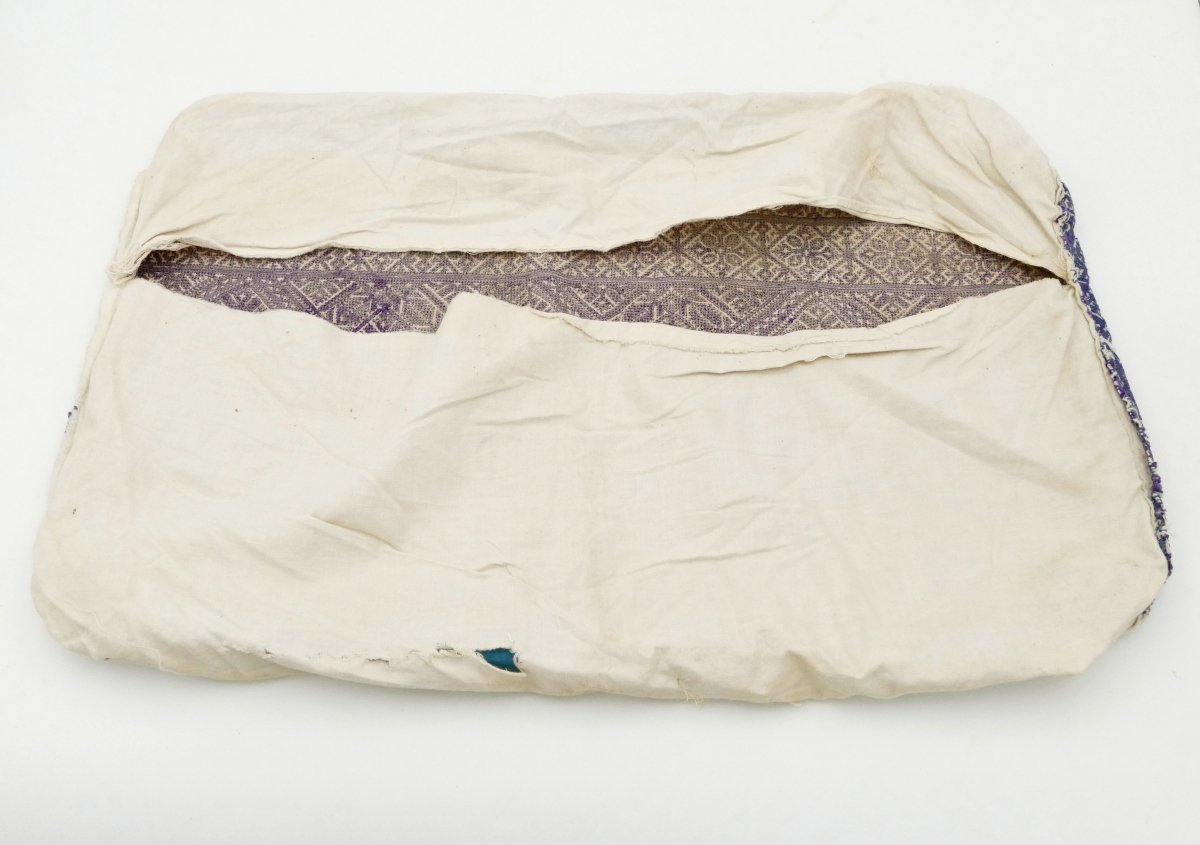 [rare] Fez Stitch Embroidery, Cushion Cover, Morocco 1900 – 1920.-photo-2