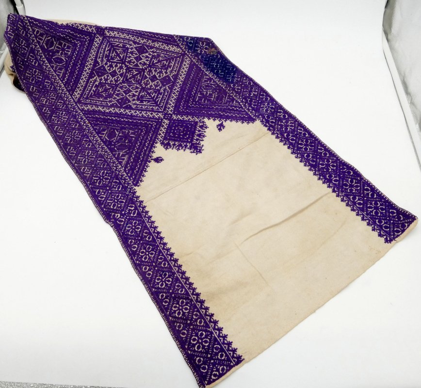 [rare] Fez Stitch Embroidery, Piece Of Fabric, Morocco 1900 - 1920.-photo-2