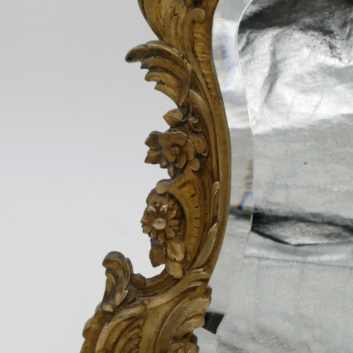 Miroir &agrave; poser en bronze de style rocaille, Napol&eacute;on III.-photo-4