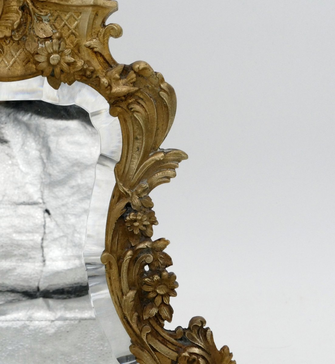 Miroir &agrave; poser en bronze de style rocaille, Napol&eacute;on III.-photo-1