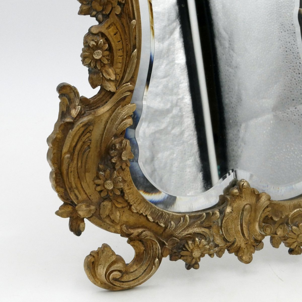 Miroir &agrave; poser en bronze de style rocaille, Napol&eacute;on III.-photo-2