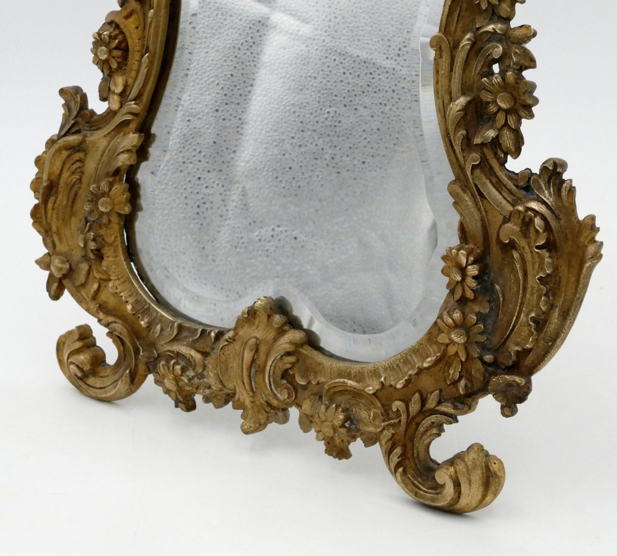 Miroir &agrave; poser en bronze de style rocaille, Napol&eacute;on III.-photo-4