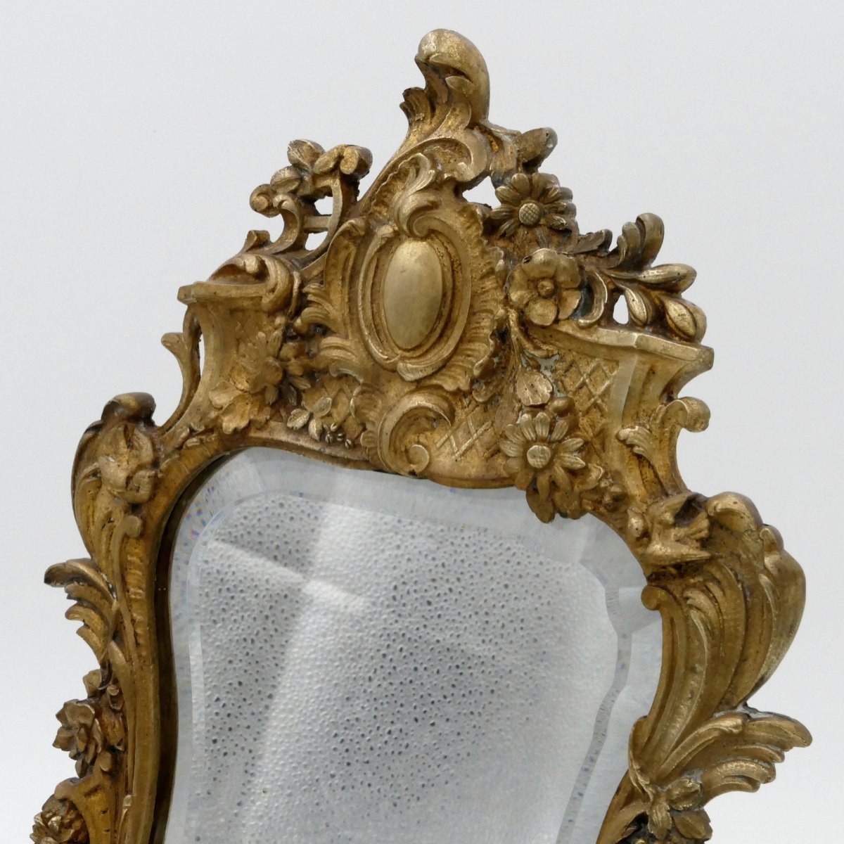 Miroir &agrave; poser en bronze de style rocaille, Napol&eacute;on III.-photo-5