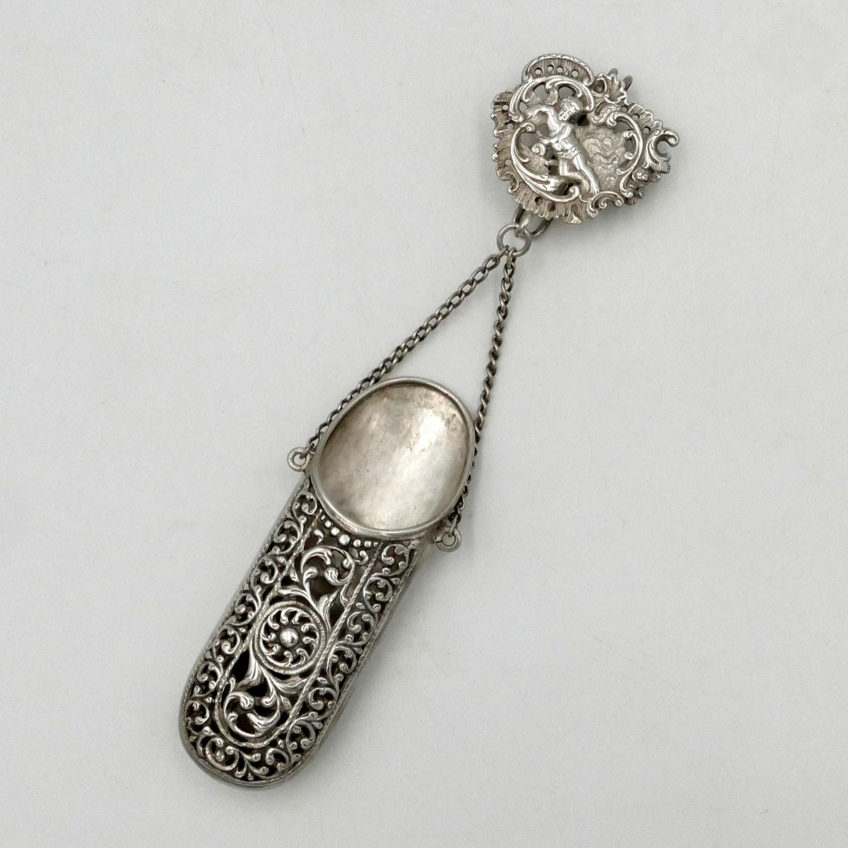 Solid Silver Chatelaine, Italy, Early 20th Century.