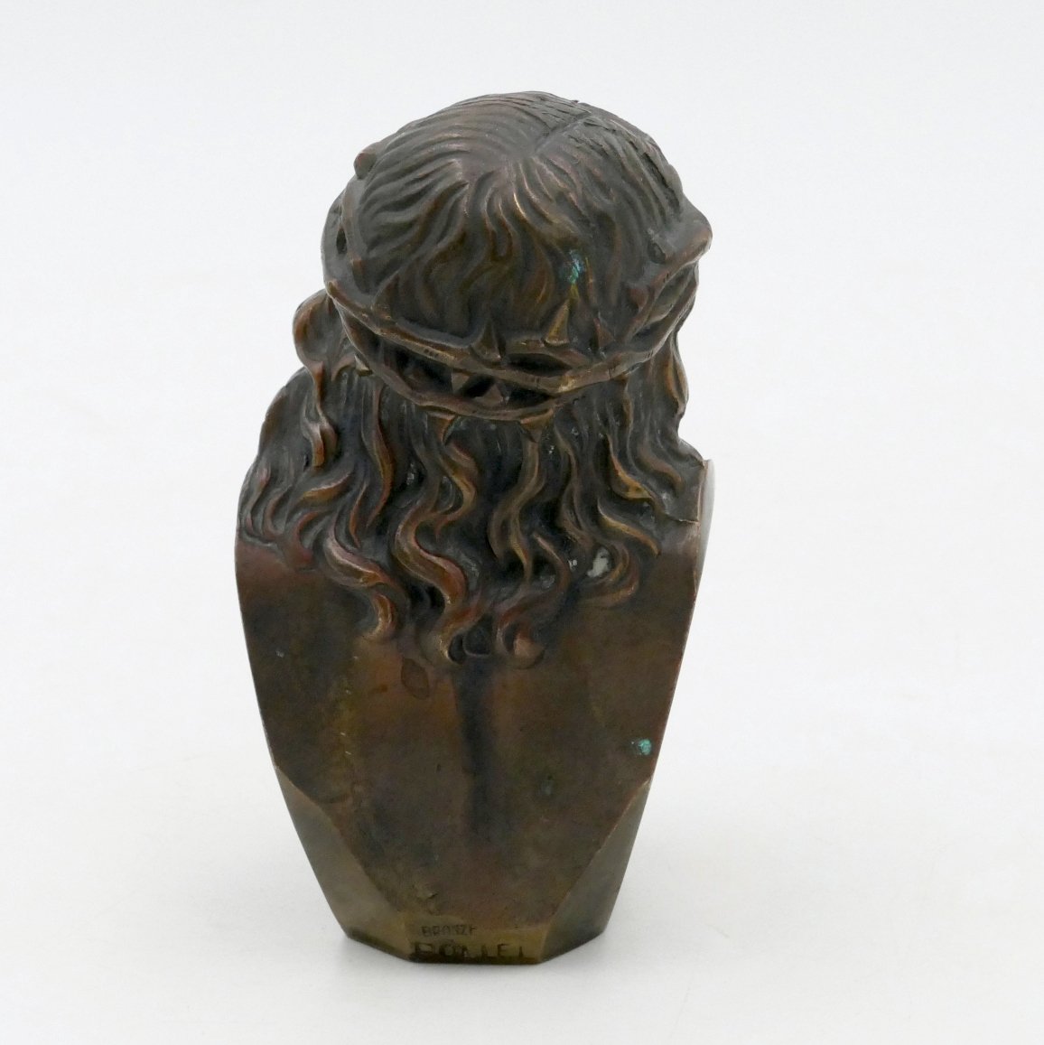 Small Bronze Bust Of Christ, Art Deco, 20th Century.-photo-2