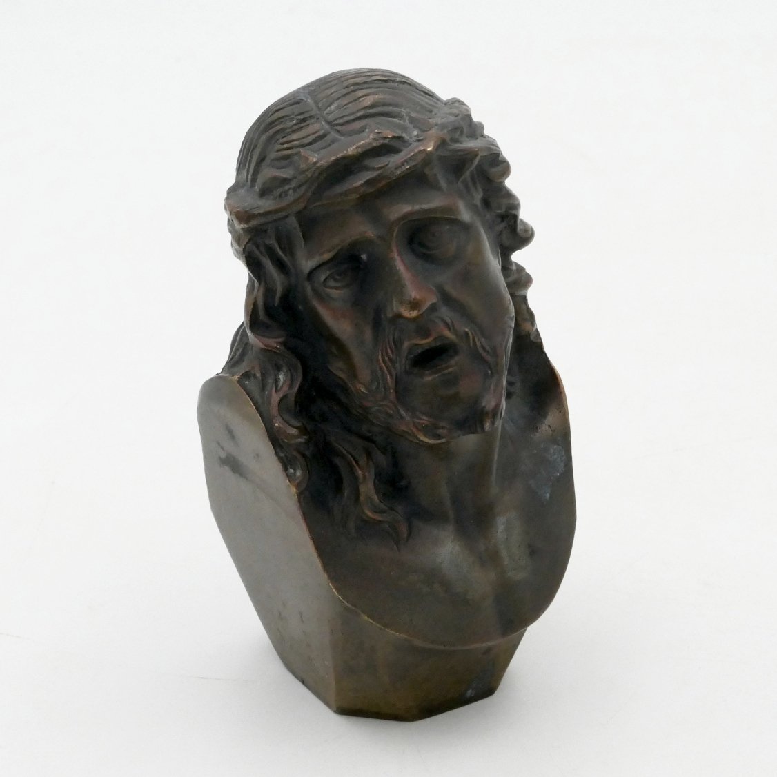 Small Bronze Bust Of Christ, Art Deco, 20th Century.-photo-7