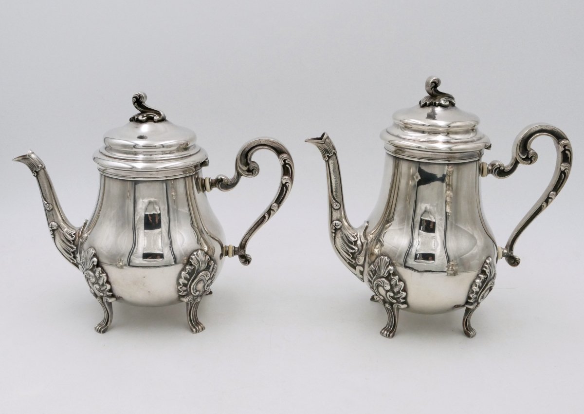 Louis XV Style Silver-plated Tea/coffee Service, 20th Century. -photo-4
