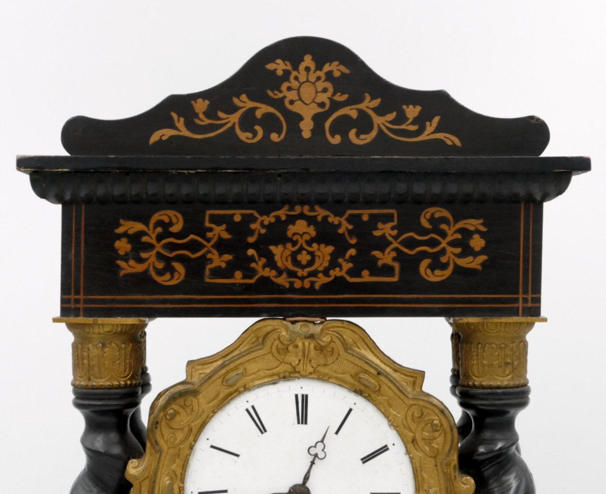 Napoleon III Period Portico Clock, 19th Century.-photo-2