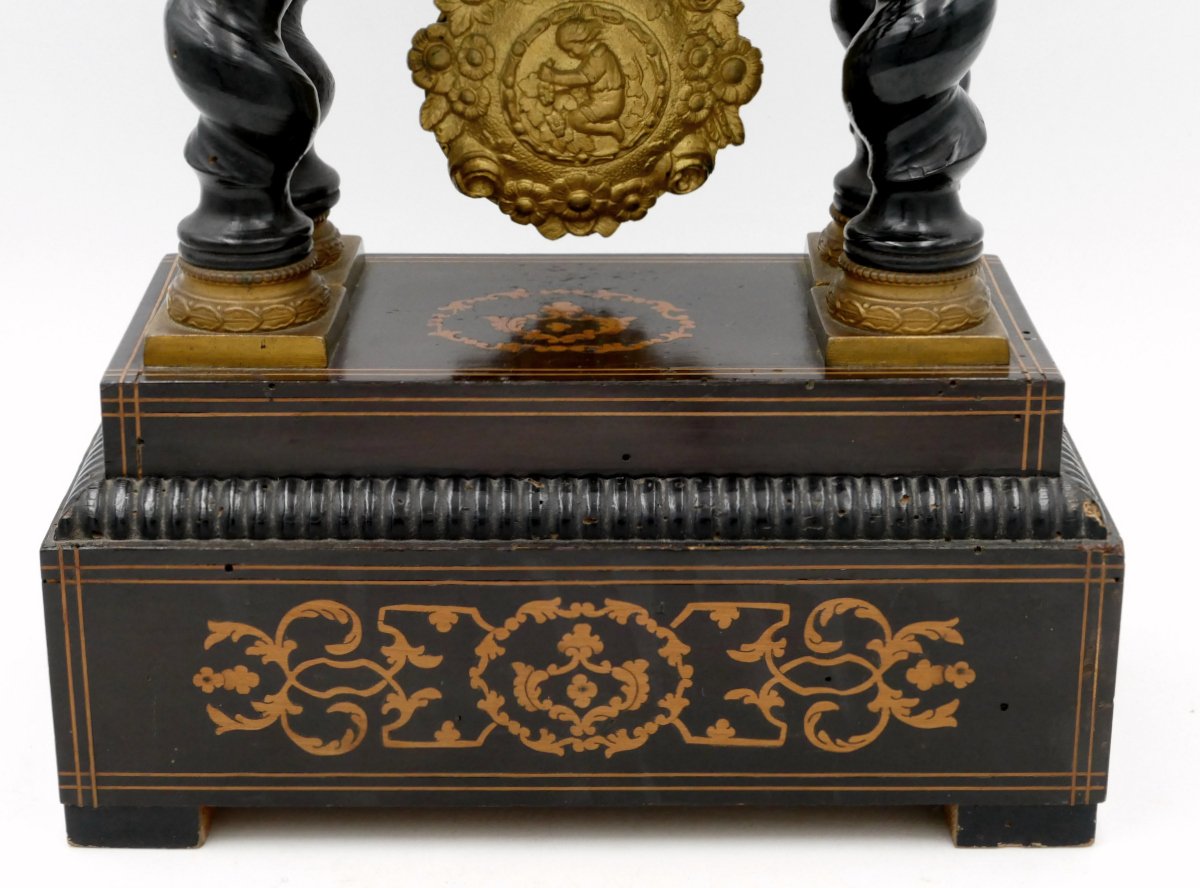 Napoleon III Period Portico Clock, 19th Century.-photo-1