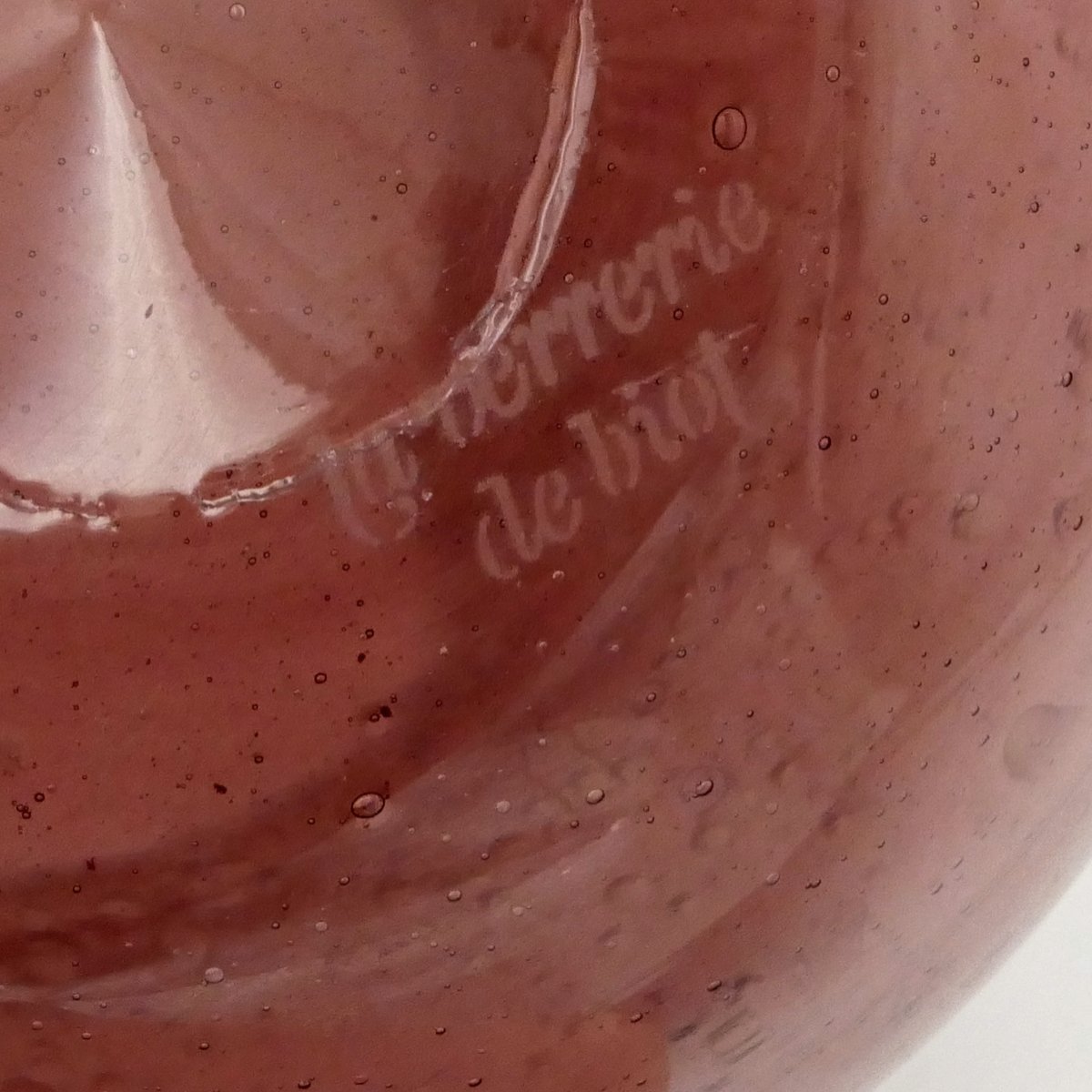 Biot, Pichet et verre à pied en verre soufflé, signés, XXe siècle.-photo-1