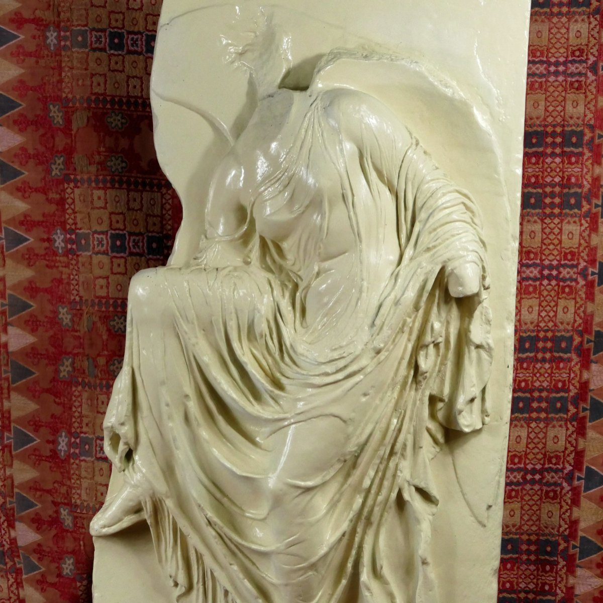 Greek Goddess Of Victory, Plaster, Mid-20th Century. -photo-3