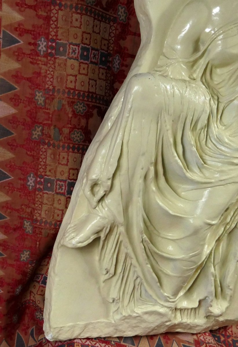 Greek Goddess Of Victory, Plaster, Mid-20th Century. -photo-2