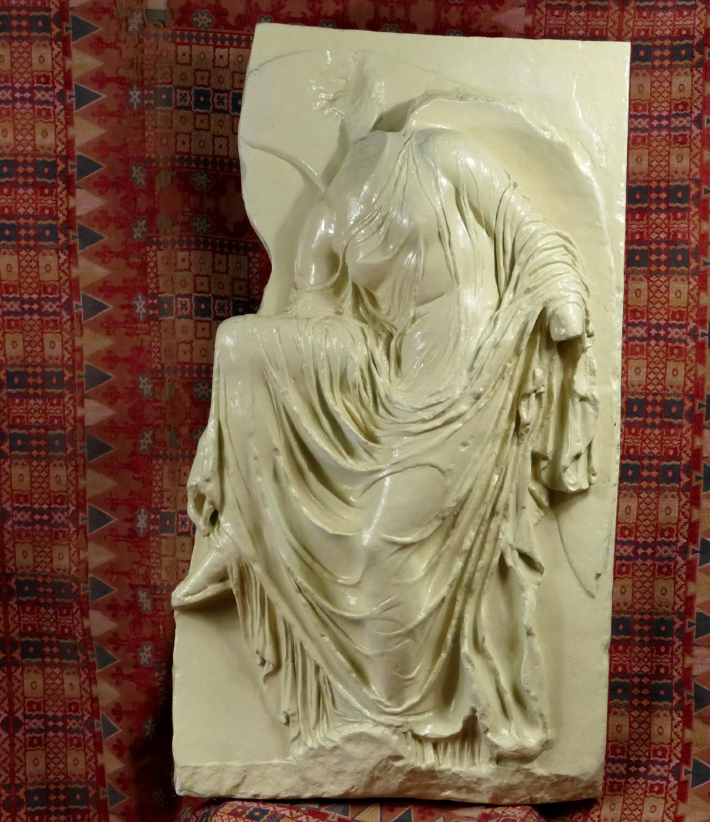 Greek Goddess Of Victory, Plaster, Mid-20th Century. 