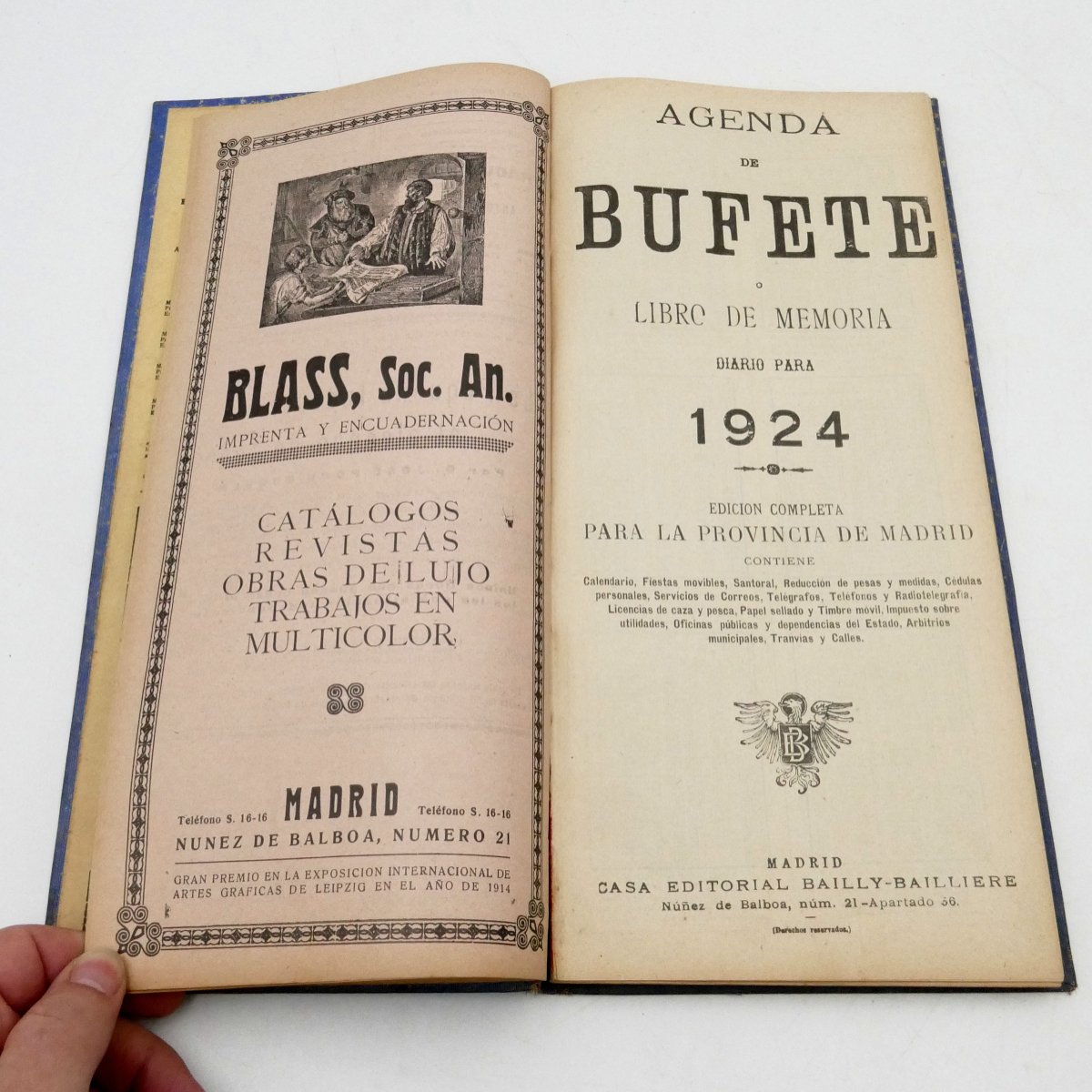 Five Diaries Including "agenda De Bufete", Spain, Art Deco, Madrid, Barcelona.-photo-2