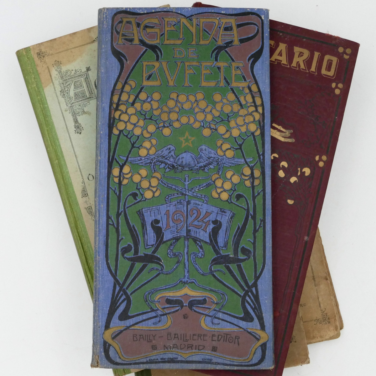 Five Diaries Including "agenda De Bufete", Spain, Art Deco, Madrid, Barcelona.