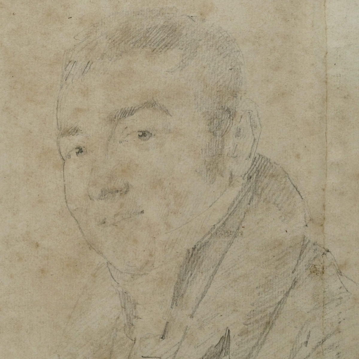 Empire Period, Series Of Four Portraits, Graphite Drawing, Early 19th Century.