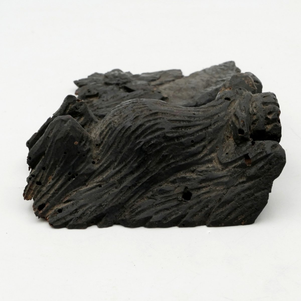 Autriche, éléments de boiserie, couple d'aigles, bois sculpté et peint XIXe siècle.-photo-1