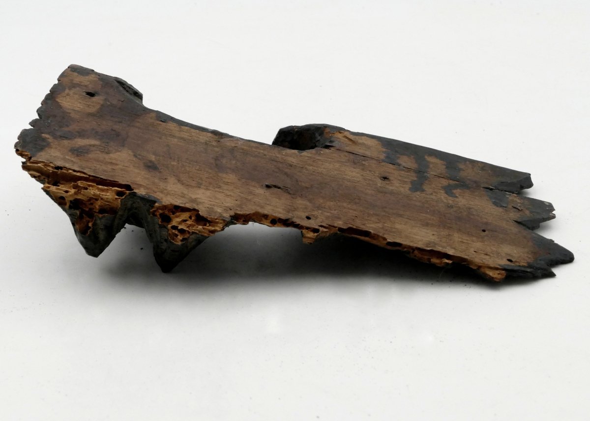 Autriche, éléments de boiserie, couple d'aigles, bois sculpté et peint XIXe siècle.-photo-3