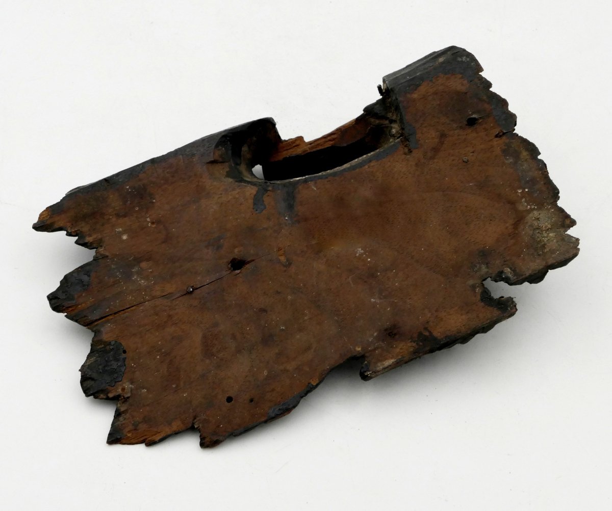 Autriche, éléments de boiserie, couple d'aigles, bois sculpté et peint XIXe siècle.-photo-7