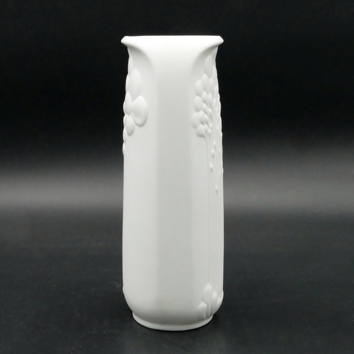 Allemagne, Ak Kaiser, vase en biscuit blanc mat, « Gouttelettes », 1960 à 1970.-photo-2