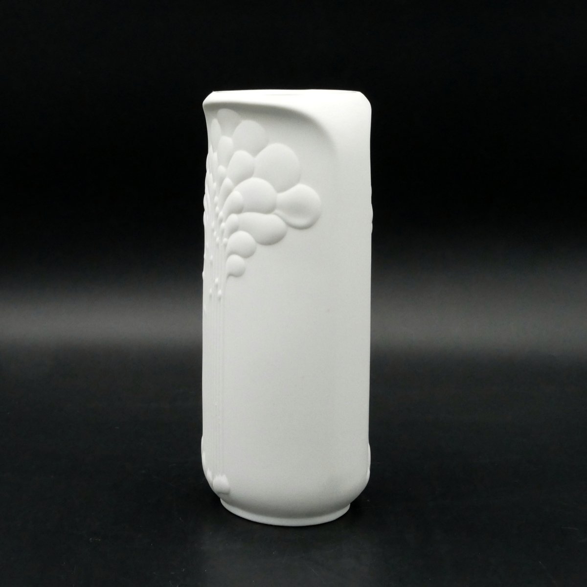 Allemagne, Ak Kaiser, vase en biscuit blanc mat, « Gouttelettes », 1960 à 1970.-photo-3