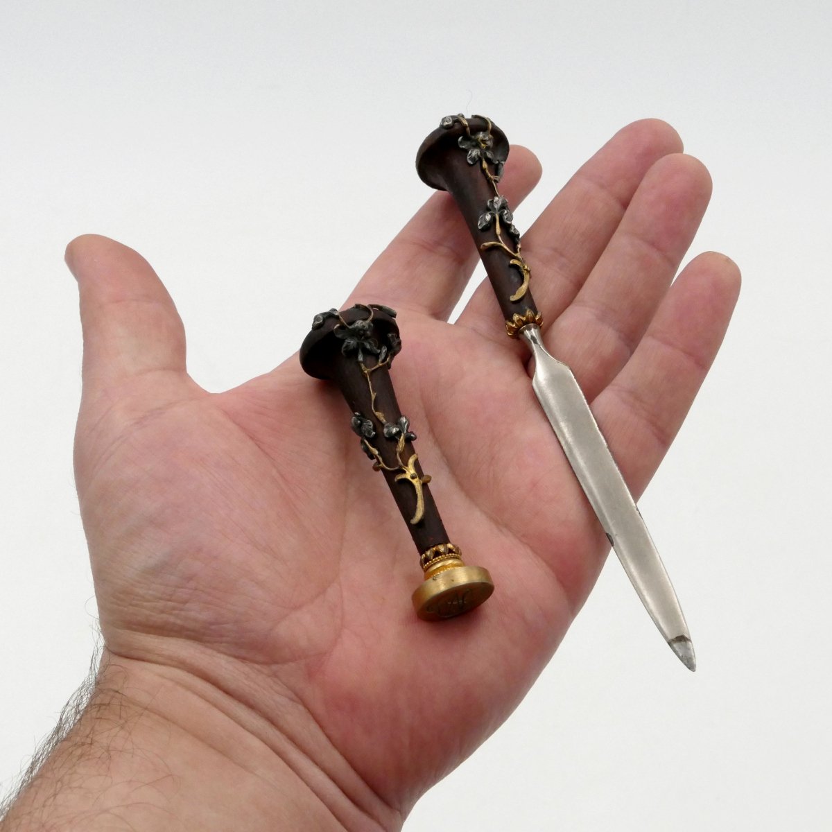 Japanese-style Decor, Sealing Stamps, Letter Opener, Art Nouveau, Late 19th Century.-photo-8