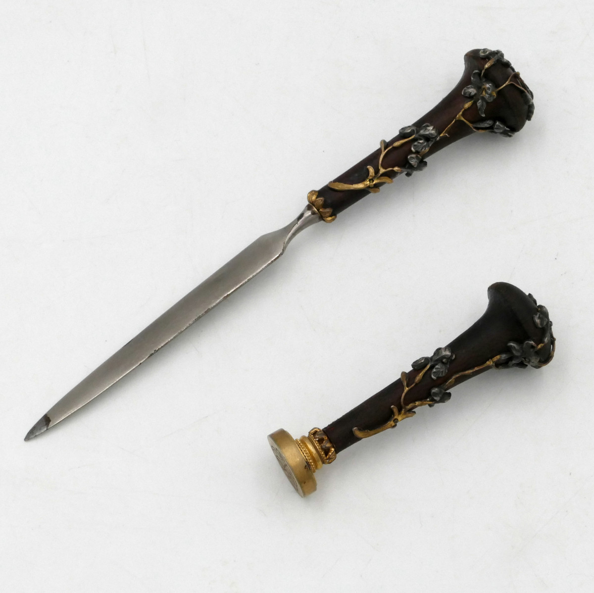 Japanese-style Decor, Sealing Stamps, Letter Opener, Art Nouveau, Late 19th Century.