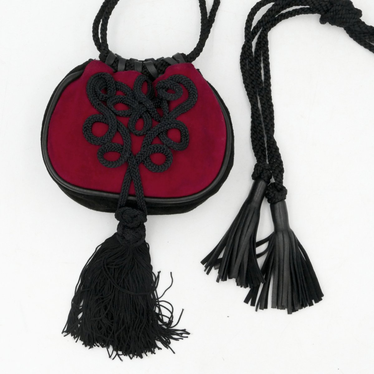 Yves Saint Laurent, Small Multifunctional Handbag, Red And Black, 1990.-photo-4